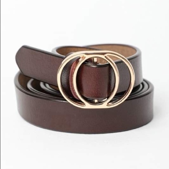 The House Of Gentry Accessories - Brown Double Ring Belt // 100% Leather